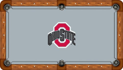 Ohio State Pool Table Felt - Recreational 8ft - O Logo Grey