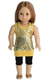 Golden Shimmer Christmas Outfit ~ Tights and Tunic Only ~ Fits 18