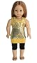 Golden Shimmer Christmas Outfit ~ Tights and Tunic Only ~ Fits 18" American Girl