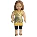 Golden Shimmer Christmas Outfit ~ Tights and Tunic Only ~ Fits 18" American Girl