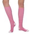 Xhilaration&reg; Socks 3Pk Knee Highs - Oatmeal Solid/Pink With White Stripes/Brown With Large Pink Dots - One Size