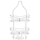 Aquatico Braided-Style 2 Tier Shower Caddy, Chrome by AQUATICO