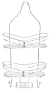 Aquatico Braided-Style 2 Tier Shower Caddy, Chrome