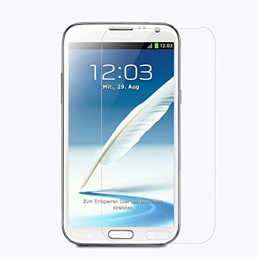 Samsung Galaxy Note2 Screen Protector, Soon® 0.33mm Premium Ballistic Tempered Glass - Protect Your Screen From Scratches and Drops - Maximize Resale Value - 99.99% Clarity and Touchscreen Accuracy