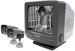 Wisecomm OW0702 7-Inch Black and White Observation System with 2 Indoor Night Vision Audio Capable Cameras - Large (Grey)