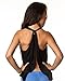 Coqueta Tank Top Open Back Sexy Halter Knotted Tunic Backless Sport Shirt Black