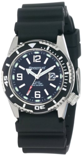 Momentum Women's 1M-DV51B1 M50 DSS Black Dial Black Rubber Dive Watch