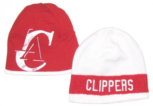 Los Angeles Clippers NBA Adidas Reversible White & Red Knit Beanie Hat
