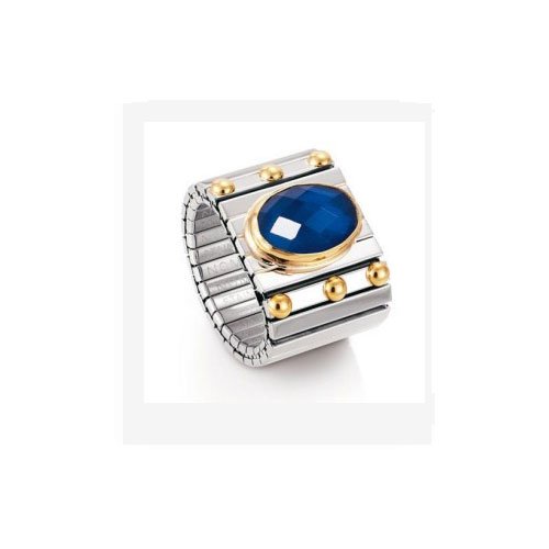 Nomination Damen-Ring Extra Gro&szlig; Facettiert Zirkon Blau Ring gr&ouml;&szlig;e variabel 041541/007 Preisvergleich
