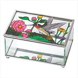 Hummingbird Stained Glass Jewelry Box