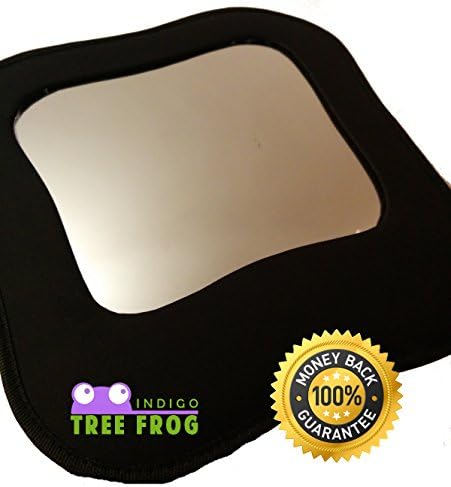 Back Seat Mirror by Indigo Tree Frog - Now with free drawstring storage pouch - Featuring the most stylish rear facing mirror to enable you to see your baby while you drive - Latest high quality canvas design - Versatile &amp; strong staps that attach stylishly to your car seats - Best one piece build wide angle convex mirror - No assembly required - Makes keeping an eye on your baby easy and fun - Universal design that fits most vehicles - Comes with a no-hassle, moneyback guarantee, from a brand you can trust