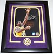 Magic Johnson Autographed Los Angeles Lakers 8x10 Action "Skyhook" Photo ~ Custom Framed with Medall