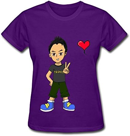 YIRONG Women's Ryan Higa T-shirt Size L Purple