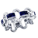 18ct Solid White Gold 0.25ct F-VS1 Princess Diamond Flexible Wedding Band Size U