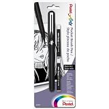 Pentel Arts Pocket Brush Pen with Refills, 1 Pen and 2 Refills (GFKP3BPA)