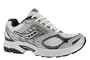 Saucony Men's Grid Fusion Running Shoe White, Silver, Navy (10.5)