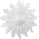 Tissue Snowflake Decorations Set of 6 - White (15)