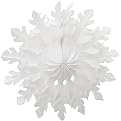 Tissue Snowflake Decorations Set of 6- White(15")