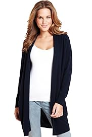 Pure Cashmere Front Pockets Longline Cardigan