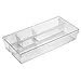 iDesign Clarity BPA-Free Plastic Divided Drawer Organizer Tray - 7.5