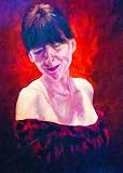 Custom Order #E1-IRJ, Oil on Canvas, Custom Painting of The Person You Love, For 1 Person of Customer's Choice, Style: Expressionism, with Signature Text "YOU'RE MY EVERYTHING", Canvas Size 26 x 33 inch