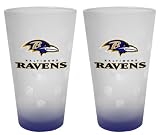 Baltimore Ravens Frosted Pint Glass (16-Ounce, Set of 2)