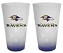 Baltimore Ravens Frosted Pint Glass (16-Ounce, Set of 2)