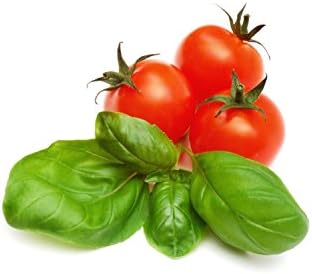 Basil and Cherry-tomatoes Wall Decal - 30 Inches W x 20 Inches H - Peel and Stick Removable Graphic