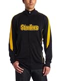 NFL Men's Pittsburgh Steelers Tailgate Time Track Adult Long Sleeve Full Zip Track Jacket (Black/Yellow Gold, XX-Large)