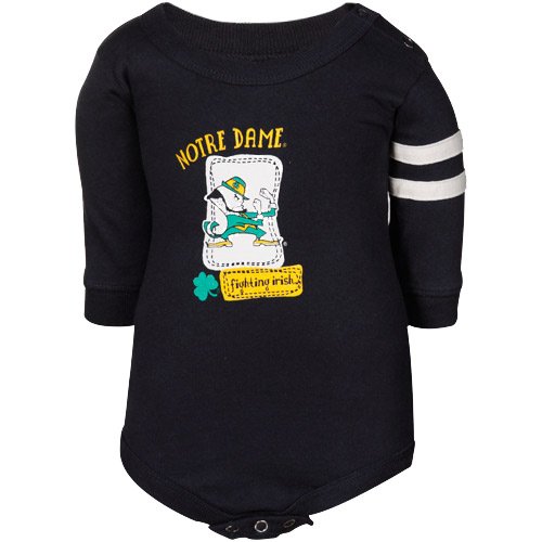 Notre Dame Fighting Irish Infant Navy Blue Junior Varsity Long Sleeve Creeper (0-3 Months)