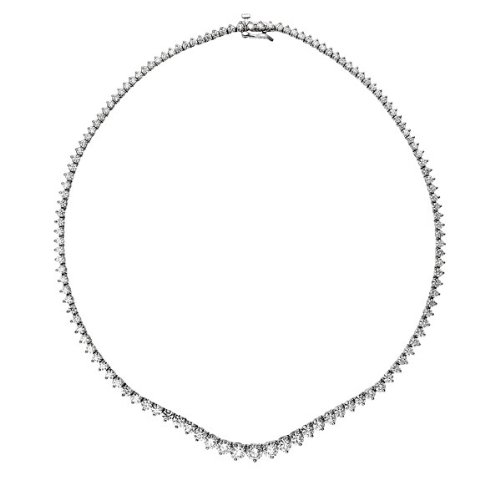 18k 12.00 Dwt Diamond White Tennis Riviera - 