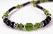 August Peridot Beaded Swarovski Crystal Black title=