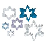 R & M Snowflake 6 Piece Cookie Cutter Set, Assorted Colors