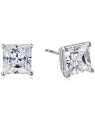 14k Gold 5.5mm Princess Cubic Zirconia Studs (2 cttw)