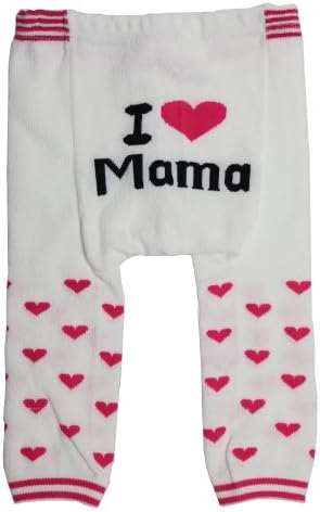 Createwear Unisex Kids Toddler Cotton Leggings Pants I Love Mama White