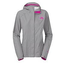 The North Face Venture Rain Jacket Womens (Small, Mid Grey/Luminous Pink)
