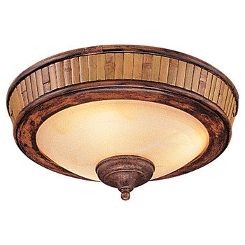 Best Price Monte Carlo MC124FB Natural Bamboo Light Kit, Florentine Bronze