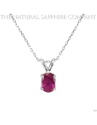 0.87ct. Natural Untreated Magenta Pendant with 16" chain.