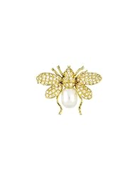 18K Yellow Gold Pin Bee Pendants