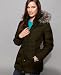London Fog Coat, Faux Fur Hood Black S London Fog Coat, Faux Fur Hood Black S