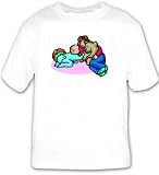 T-shirt with mother, baby, teddy, playing, crawling, bear