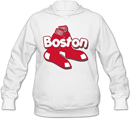 Huma Women's Boston Red Socks Long Sleeve Trendy Jersey S White