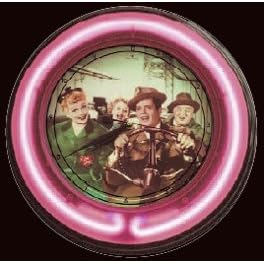 Centric HWCNLLP Lucy California Pink Neon Wall Clock with On/Off Flash