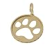 Bark Avenue Jewelers- Cut Out Paw Print Pendan 14 Karat Yellow Gold- Large