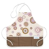Bumkins Waterproof Toddler Apron - Rose/Chocolate Circles