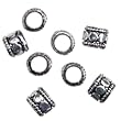 Antique Silver Cast Beads, 6mm Tube, 8 Pc/Pkg