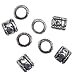 Antique Silver Cast Beads, 6mm Tube, 8 Pc/Pkg
