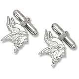 LogoArt Minnesota Vikings Silver Cuff Links