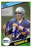 Dave Krieg autographed Seattle Seahawks 1984 Topps Rookie Card