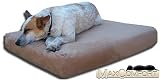 Memory Foam Orthopedic Dog Beds 30 x 48 x 4 Large BUCKSKIN Microfiber For Dogs Up To 100 Lbs